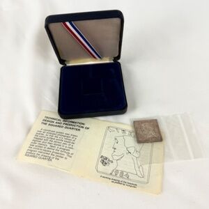 1984 Squared Quarter 1/4 oz Silver Original Packaging Box Documentation Included